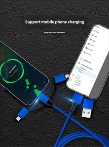 Cable de Datos USB de Carga Rápida de 60W para Teléfono Móvil, Tipo C, Micro, Nylon, 1.2m, 5 en 1, con Logotipo Personalizado - Product Image 4