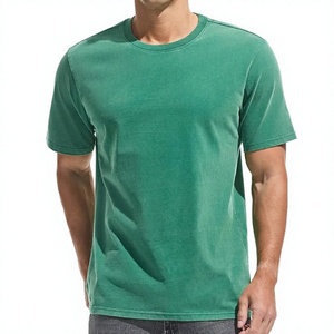 เสื้อยืดคอกลมผ้าฝ้าย 100% หนัก 250 กรัม/ตร.ม. สำหรับผู้ชาย ผลิตโดย OEM พร้อมโลโก้สั่งทำพิเศษ - ซักแบบ Stone Washed ให้ดูเก๋ไก๋ เหมาะสำหรับใส่ในช่วงฤดูร้อน - Product Image 3