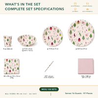 Ensemble de vaisselle en papier de Noël imprimé en héliogravure, design personnalisé, assiettes, gobelets, serviettes, vente chaude, biodégradable, respectueux de l'environnement