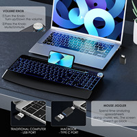 Clavier d'ordinateur ergonomique sans fil rechargeable 2.4G sans décalage avec touches silencieuses