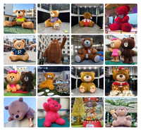 Saint Valentin 4m peluche sauter ours en peluche modèle personnalisé gonflable personnage de dessin animé géant gonflable dessin animé ours mascotte