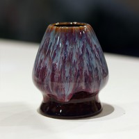 En stock – Ensemble Matcha Japonais 7 pièces fait main avec glaçure cristalline violette – Kit de cérémonie du thé Matcha pour la préparation traditionnelle et occasionnelle du thé