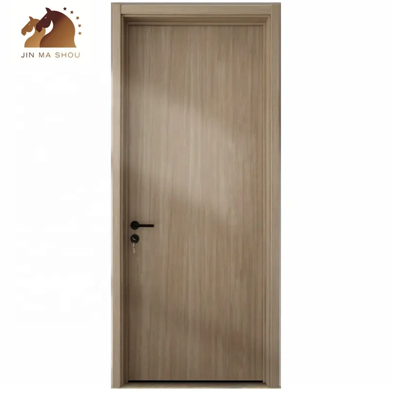 ประตูไม้ยอดนิยมผู้ผลิตประตู Jinmashou สำหรับบ้านชุดเต็มรูปแบบพร้อมกรอบประตูพีวีซีภายใน