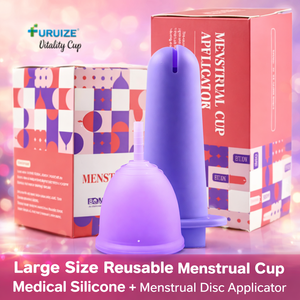 Coupe menstruelle réutilisable <span class=keywords><strong>de</strong></span> grande taille Furuize, en silicone <span class=keywords><strong>de</strong></span> qualité médicale, écologique, avec applicateur pour les soins menstruels - Product Image 1