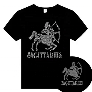 Applicazione Termoadesiva in Cristallo con Strass, Eco-Friendly e Durevole, Segno Zodiacale Astrologico Capricorno ACQUARIO - Product Image 1