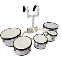 Ensemble de tambours de marche quadri-têtes avec harnais de transport pour performance de fanfare et de corps de tambours