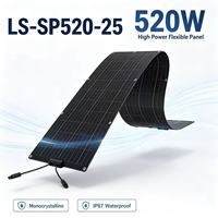 Panneau monocristallin LS-SP520-25 à 17,94 A, rendant possible une efficacité de 21,21 % sous une tension de système de 500 V, avec une garantie de 5 ans