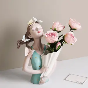 Home decor 2023 European butterfly sculpture home decor ornaments Butterfly Girl resin crafts Statue for Home Living Decor