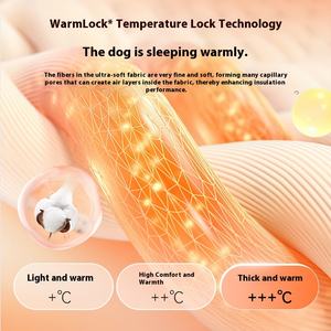 Cama para Mascotas <span class=keywords><strong>HAPPYDOG</strong></span> Otoño Invierno Ecológica para Perros Pequeños y Gatos, Forma Cuadrada, Material de Peluche, Tela Sólida, Lavable a Mano - Product Image 3