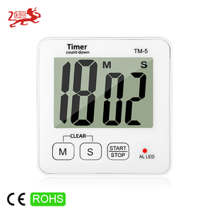 Temporizador TM-5 con Pantalla Grande, Función de Cuenta Regresiva, Temporizador de Cocina, Temporizador Electrónico Cuadrado Blanco - Product Image 3
