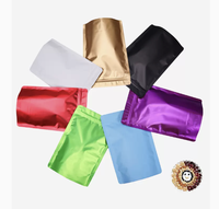 Wiederverwendbare, mehrfarbige, lebensmittelechte, feuchtigkeitsbeständige, matte Kunststoff-Standbeutel mit Reißverschluss, metallisierte Snack-Verpackungstüten für Tierfutter