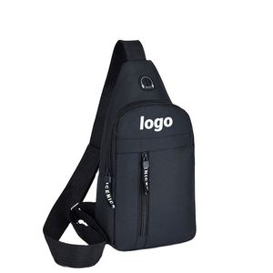 Custom Logo Men's Chest Bag Oxford Fabric <b>Large</b> Capacity Shoulder Bag - Product Image 1