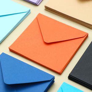 Enveloppes carrées adhésives de style européen, colorées et simples, pour l'expédition transfrontalière, en papier uni, 10x10cm et 16x16cm - Product Image 4