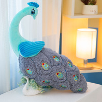 Peluche d'oiseau et de paon personnalisé OEM, jouet doux de décoration en peluche, oreiller, cadeaux pour enfants, 50 pièces