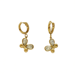 Pendientes de Moda con Baño de Oro PVD, Acero Inoxidable 316L, Diseño de Mariposa, Resistentes y Sostenibles - Product Image 2