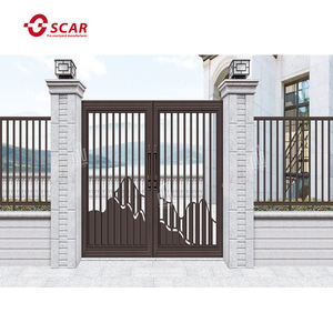 Portón principal individual para casa, puertas de entrada de hierro, diseño de aleación de aluminio, para Villa y casa - Product Image 3