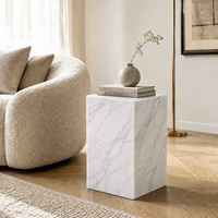 Table basse en marbre blanc Calacatta naturel de luxe, table d'appoint, table à thé pour la décoration du salon, meubles de luxe