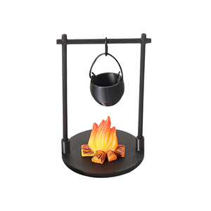 KI huiyuan Miniature de maison de poupée, modèle de poêle suspendu en bois, ornements DIY, décorations de scène de sorcière, accessoires de plateau de table - Product Image 5
