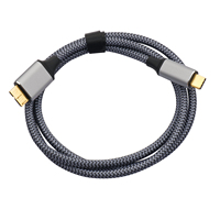 Cable de Disco Duro USB C a Micro USB 3.0 B, Cable de Datos USB C a Micro B para Discos Duros Externos WD Elements, Seagate y Samsung