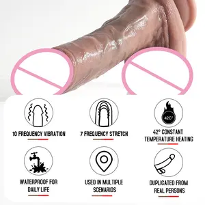 Dildos de controle remoto sem fio Penis Suction Cup Penis Phallus Vibrador realista Vibrador Sex Toys Borracha artificial para mulheres