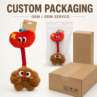Jouet en peluche personnalisé pour animaux de compagnie, dessin animé mignon, OEM ODM, durable, interactif, en coton doux, pour chien et chat, marque privée, logo personnalisé