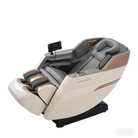 Fauteuil de massage intelligent multifonctionnel automatique 8D à rouleaux fixes en cuir PU, zéro gravité, avec contrôle électrique et minuterie, modèle 2024