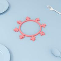 Sous-verre en silicone, tapis de table résistant à la chaleur, anti-brûlure, épaissi, plusieurs couleurs, style moderne minimaliste