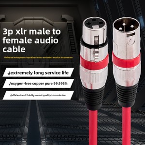 <span class=keywords><strong>Cable</strong></span> de Audio XLR Balanceado Multicolor, <span class=keywords><strong>Macho</strong></span> a <span class=keywords><strong>Hembra</strong></span>, con Revestimiento de PVC, Cobre Libre de Oxígeno, para Mezcladora, Escenario y Estudio - Product Image 2