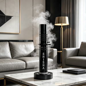 Wholesale High End Pillar Arabic Aluminum <b>Hookah</b> LED Small Tower Germany Style Complete Shisha Chicha Set In Stock - Product Image 3