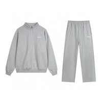 Vente en gros de sweats à capuche tendance 2025, sweats à capuche en coton unisexe, épais, confortables et élégants, ensemble 2 pièces avec logo pour femmes et hommes