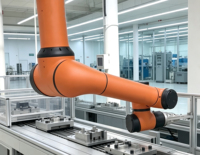 Robot Kolaboratif AUBO I5, Beban Angkut 5kg, Jangkauan 886.5mm, Lengan Robot 6 Sumbu untuk Pengoperasian Mesin, Pemuatan, dan Pembongkaran