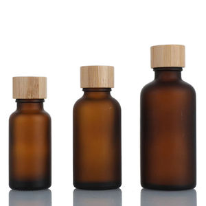 Botella <span class=keywords><strong>de</strong></span> aceites esenciales <span class=keywords><strong>de</strong></span> vidrio ámbar esmerilado mate <span class=keywords><strong>de</strong></span> 5mL-100ml, tapón <span class=keywords><strong>de</strong></span> rosca <span class=keywords><strong>de</strong></span> madera <span class=keywords><strong>de</strong></span> bambú, contenedor cosmético <span class=keywords><strong>casero</strong></span>, botella <span class=keywords><strong>de</strong></span> esencia - Product Image 2