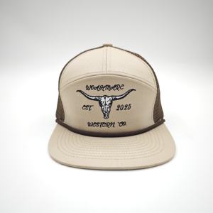 Casquettes Snapback Richardson 168 personnalisées en maille, vente en gros, protection solaire et respirantes, casquette trucker à 7 panneaux à visière plate, LOGO personnalisé - Product Image 1