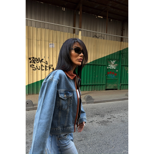 Chaqueta de Mezclilla Azul Índigo para Mujer, Marca Yaka, Talla S - Product Image 2