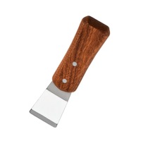 Spatule à lame en acier inoxydable avec manche en bois pour plafond tendu