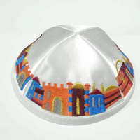 Sombrero judío Kippot venta al por mayor logotipo personalizado Kippah judío boda satén Lino Kippot sarga algodón Yarmulka sombrero Judaica Kipot