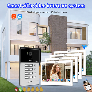 Sistema de <span class=keywords><strong>Videoportero</strong></span> con Intercomunicador <span class=keywords><strong>WiFi</strong></span> Tuya de 4 <span class=keywords><strong>Hilos</strong></span>, 1080P, Visión Nocturna, Impermeable, con Desbloqueo por Tarjeta, Compatible con 1/<span class=keywords><strong>2</strong></span>/3/4 Unidades - Product Image 4