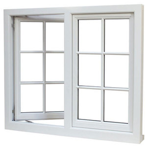 Economic And Beautiful UPVC Profile Kitchen Double Tempered Glass Casement Windows - Product Image 1