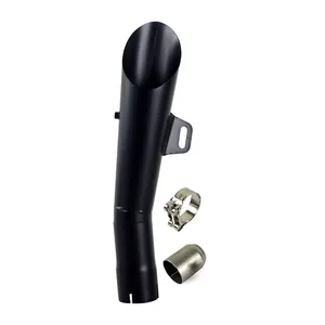 Silenciador de tubo de escape de acero para motocicleta, silenciador negro de 51mm, para carreras de bicicletas de calle, Yamaha YZF R6 Honda CBR