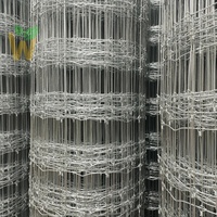 Rouleaux de clôture de sécurité en treillis métallique galvanisé à nœuds fixes haute résistance pour moutons, bétail, chevaux, cerfs, chèvres et fermes