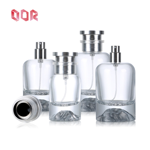 Luxury Thick Bottom Clear Glass Perfume <b>Bottle</b> 30ml 50ml 100ml Sexy <b>Bottle</b> Design Perfume Flacon With Spray <b>Mist</b> Silvery Lid - Product Image 1