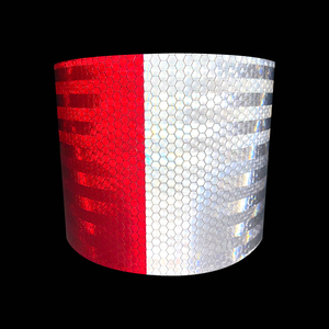 50M Miếng Dán Phản Quang Hình Tổ Ong PVC Băng Dán Phản Quang Phản Quang Nguy Hiểm Màu Đỏ Trắng Băng Dán Đánh Dấu Rõ Ràng - Product Image 4
