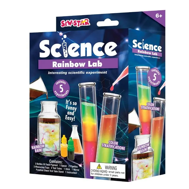 5 diversi bambini stem rainbows Juguete de la citronic school project box esperimento lab toy science kit per bambini