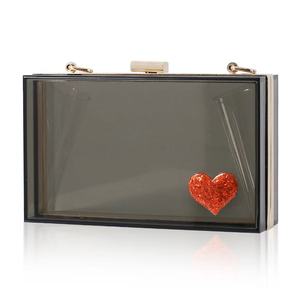 Bolso de mano de acrílico transparente para mujer, estilo moderno, para verano, con cadena, tipo bandolera, en caja - Product Image 3