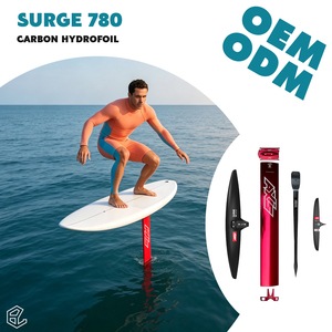 ชุดวิงฟอยล์คาร์บอนไฮโดรฟอยล์ SURGE 780 สีแดง เสาอลูมิเนียม ควบคุมการเลี้ยวได้อย่างรวดเร็วและตอบสนองไว สำหรับเล่นเวฟฟรีไรด์ - Product Image 1