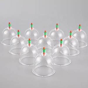 Großhandel Hochwertige Einweg-Schröpfen Saugnapf Hijama Tasse Vent ouses Kunststoff Schröpfen mit Pumpe für Körper massage - Product Image 4