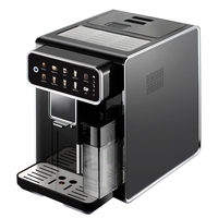Machine à Café Expresso Commerciale Électrique Automatique Multifonction à Écran Tactile Professionnelle avec Mousseur à Lait
