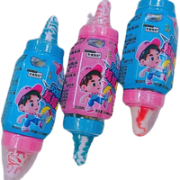 Sucettes Bonbons Durs Unisexe Saveur Fruitée Double Tétine avec Jouets Capsules Éclatantes Colorées en Plastique pour Enfants - Vente en Gros