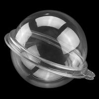 Boîte à bulles sphérique en plastique PET, coque transparente, emballage pour bombe de bain