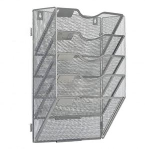 New Foldable Mesh Metal Door Wall Mount 5 Tier Hanging File <b>Folder</b> Organizer for Paper <b>Document</b> Magazine Rack - Product Image 2